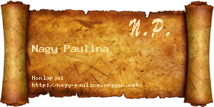 Nagy Paulina névjegykártya