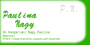 paulina nagy business card